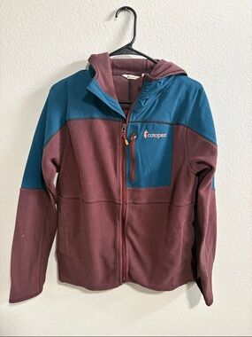Cotopaxi Hooded Fleece Jacket - Teal & Burgundy